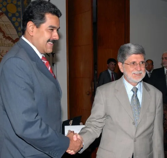 Nicolás Maduro e Celso Amorim